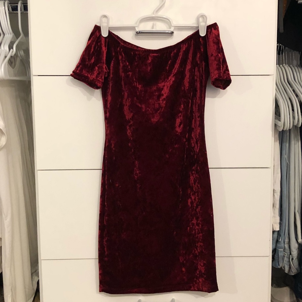 Forever 21 Red Velvet Dress